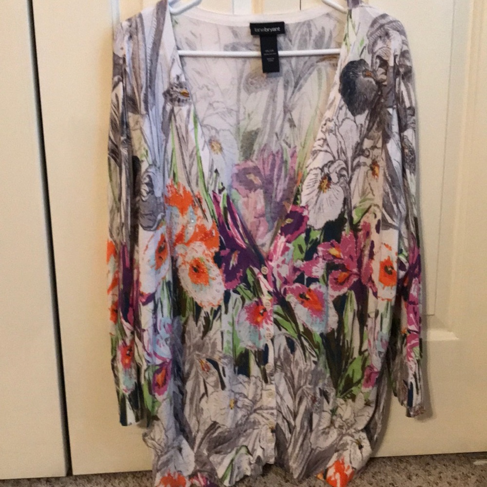 Lane Bryant floral print cardigan